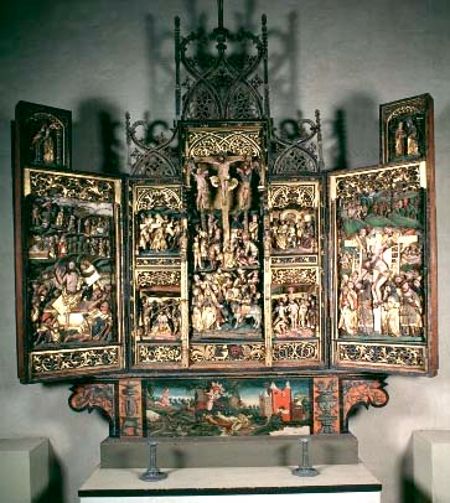 Altarskåp från Västra Eds kyrka, Småland, inventarienr: 3776. Foto: Lennart Karlsson