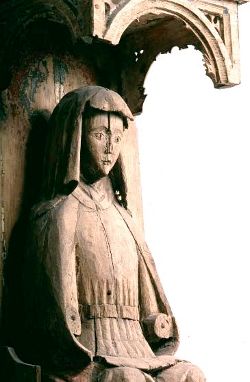 Skulptur av Heliga Birgitta, Öland, Högsrum kyrka, inventarienummer 19664. Foto: Lennart Karlsson