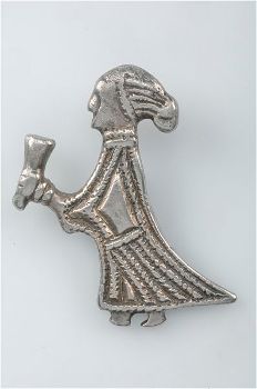 Pendant Amulet in the Shape of a Woman, Possibly a Valkyrie